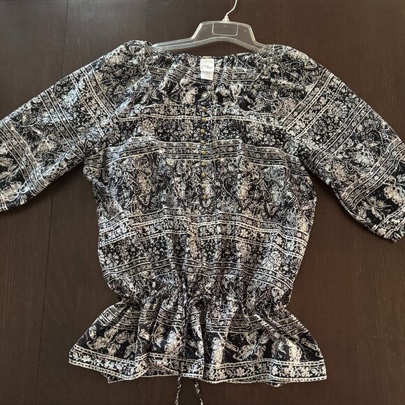 black and white top 2X - Picture 1 of 3